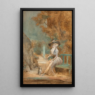 Nicolas Lavreince - Jeune feme assise dans un park.webp