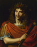 Molière 1622-1673 i rollen som Cæsar i La Mort de Pompée - Nicolas Mignard — visning af kunstværket