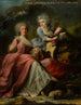 Madame Langlois de Falaise og hendes datter grevinde af Mo de Sons - Nicolas Pérsevál — visning af kunstværket