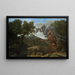 Orion blindende maleri, der søger den opgående sol - Nicolas Poussin — indrammet kunstværk på væggen