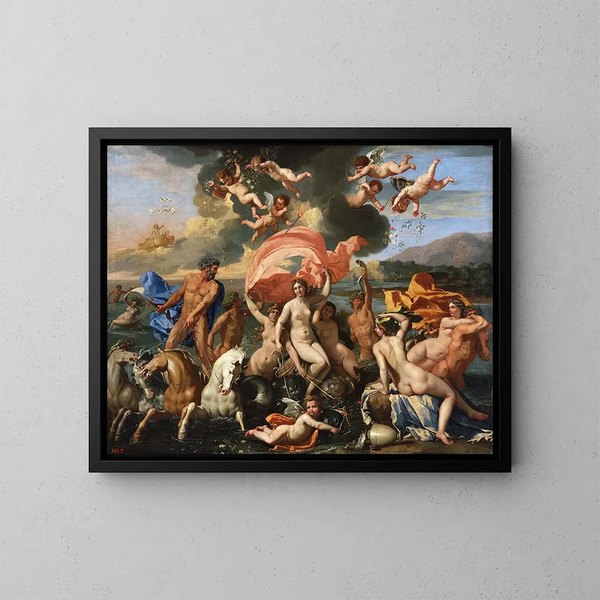 La Naissance de Vénus - Nicolas Poussin — indrammet kunstværk på væggen