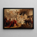 Louis XV's forlovelsesallegori med den infante Marie-Anne-Victoire af Spanien, 1722 - Nicolas de Largillière — indrammet kunstværk på væggen