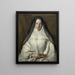 Elizabeth Throckmorton-maleri, nonne af den engelske Augustinerordenen - Nicolas de Largillière — indrammet kunstværk på væggen