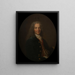 Portrait af Voltaire 1694-1778 i 1718 - Nicolas de Largillière — indrammet kunstværk på væggen