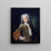 Portrait af en ung mand med paryk - Nicolas de Largillière — indrammet kunstværk på væggen