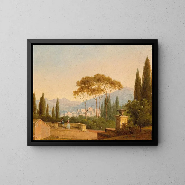 Villa d'Este i Tivoli - Nikanor Grigorevich Tschernezoff — indrammet kunstværk på væggen