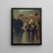 Sir George Broadbridge lord-mayor i London håndtrykker M. Raymond Laurent, formand for byrådet - Noël Dorville — indrammet kunstværk på væggen