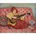 Reproduktion af maleriet Nono på Guitaren - Henri Lebasque