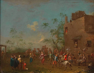 Norbert Joseph Carl Grund - Tanz vor der Schenke nach der Hochzeit.webp