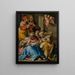 Sainte Famille med sainte Anne-Catherine d'Alexandrie og sainte Marie-Madeleine - Nosadella Giovanni Francesco Bezzi — indrammet kunstværk på væggen