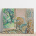 Reproduktion af maleriet af Henri Lebasque - Nu siddende på en sofa nær vinduet