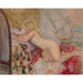 Reproduktion af maleriet af et liggende maleri mod en seng (Marinette) - Henri Lebasque