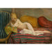 Reproduktion af maleriet af det nøgne maleri ved divanen - Henri Lebasque