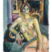 Reproduktion af maleriet af Nude, Sitting on the Couch - Edvard Munch