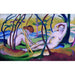 Reproduktion af maleriet Nus under træerne - Franz Marc