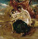 Nymfe med fiskeri - William Etty — visning af kunstværket