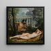Nymfe og satyr - Adolphe-Alexandre Lesrel — indrammet kunstværk på væggen