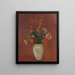 Bouquet i en kinesisk vase - Odilon Redon — indrammet kunstværk på væggen