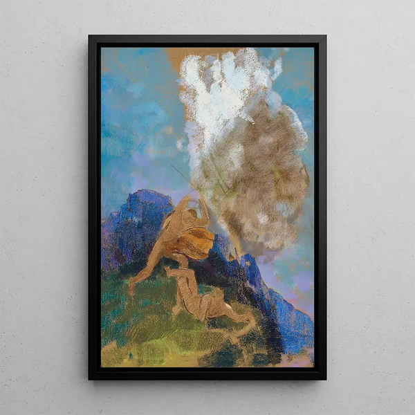 Caïn og Abel - Odilon Redon — indrammet kunstværk på væggen
