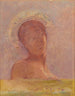 Yeux fermés (konflikt af kasus) - Odilon Redon — visning af kunstværket
