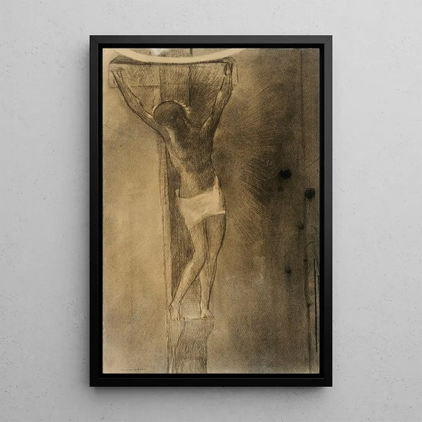 Crucifixion - Odilon Redon — indrammet kunstværk på væggen