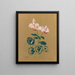 Cyclamen - Odilon Redon — indrammet kunstværk på væggen