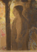 Figur foran et træ - Odilon Redon — visning af kunstværket