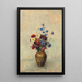 Blomster i en vase - Odilon Redon — indrammet kunstværk på væggen