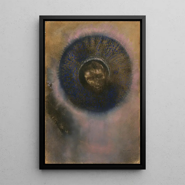 Tête dans une auréole - Odilon Redon — indrammet kunstværk på væggen