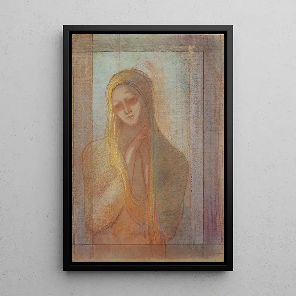 La Souffrance - Odilon Redon — indrammet kunstværk på væggen