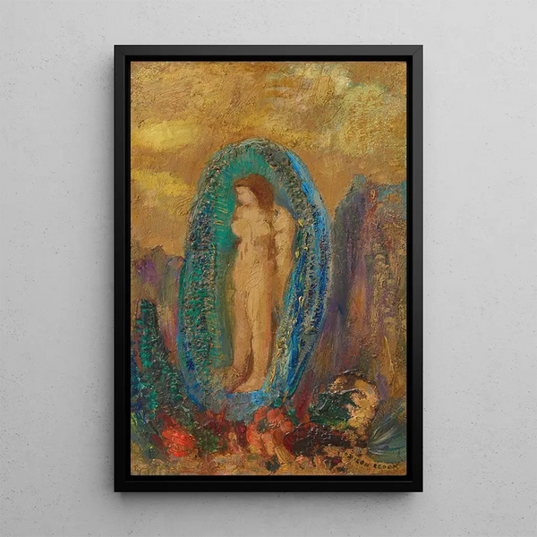 La naissance de Vénus eller Œuf aurique - Odilon Redon — indrammet kunstværk på væggen