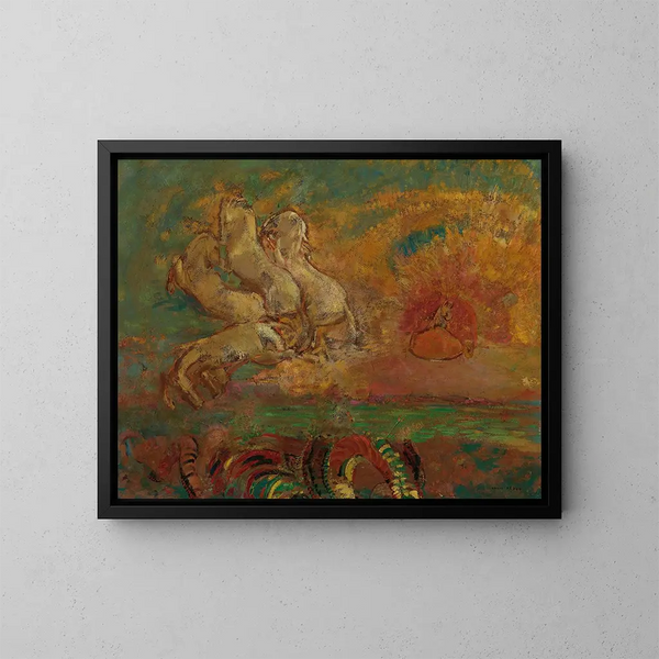 Le Char d'Apollon et le Dragon - Odilon Redon — indrammet kunstværk på væggen