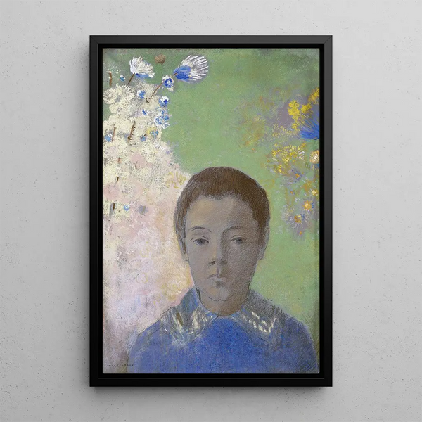 Portrait af Ari Redon - Odilon Redon — indrammet kunstværk på væggen