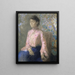 Portrait of Miss Jeanne Chane - Odilon Redon — indrammet kunstværk på væggen