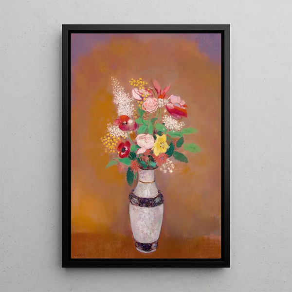 Vase de fleurs - Odilon Redon — indrammet kunstværk på væggen