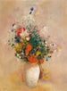 Vase de fleurs sur fond rose - Odilon Redon — visning af kunstværket
