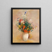 Vase de fleurs sur fond rose - Odilon Redon — indrammet kunstværk på væggen