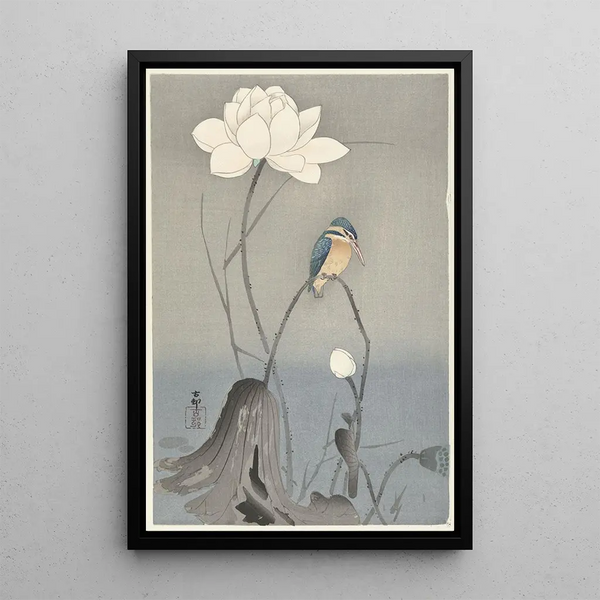 Ohara Koson — indrammet kunstværk på væggen