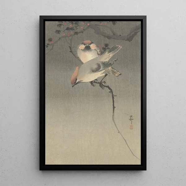 Jaseurs - Ohara Koson — indrammet kunstværk på væggen