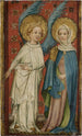 L'Ange et Marie-Madeleine au sépulcre - Maître ancien des portes de garde-robe d'Aix-la-Chapelle — visning af kunstværket