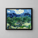 Reproduktion af maleriet Vincent Van Gogh - Oliviermaleri med Alpilles i baggrunden