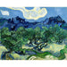 Reproduktion af maleriet Vincent Van Gogh - Oliviermaleri med Alpilles i baggrunden