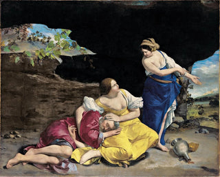 Lot og hans døtre - Orazio Gentileschi — visning af kunstværket