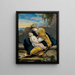 Jomfru med barnet i et landskab - Orazio Gentileschi — indrammet kunstværk på væggen