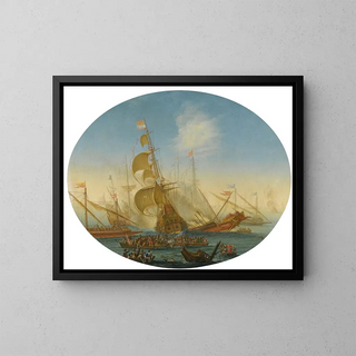 Orazio Grevenbroeck - A Naval Battle Between Turks And Christians.webp
