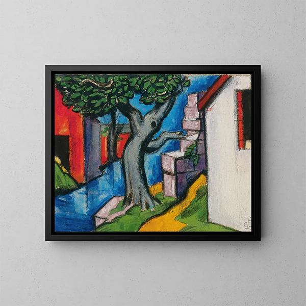 Arbre mystique - Oscar Bluemner — indrammet kunstværk på væggen
