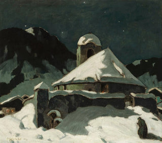 Oskar Mulley - Winternacht im Bergdorf.webp