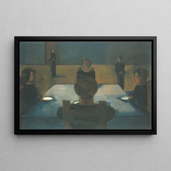 Middag - Oskar Schlemmer — indrammet kunstværk på væggen