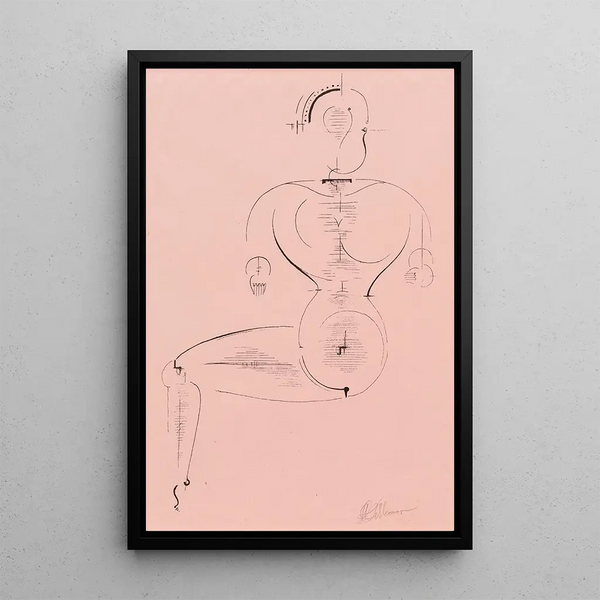 Figur H 2 - Oskar Schlemmer — indrammet kunstværk på væggen