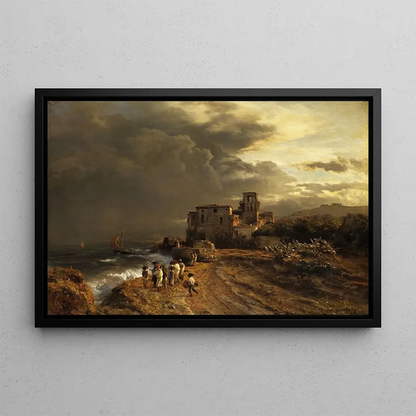 Oswald Achenbach - Abziehender Sturm an der italienischen Kste.webp